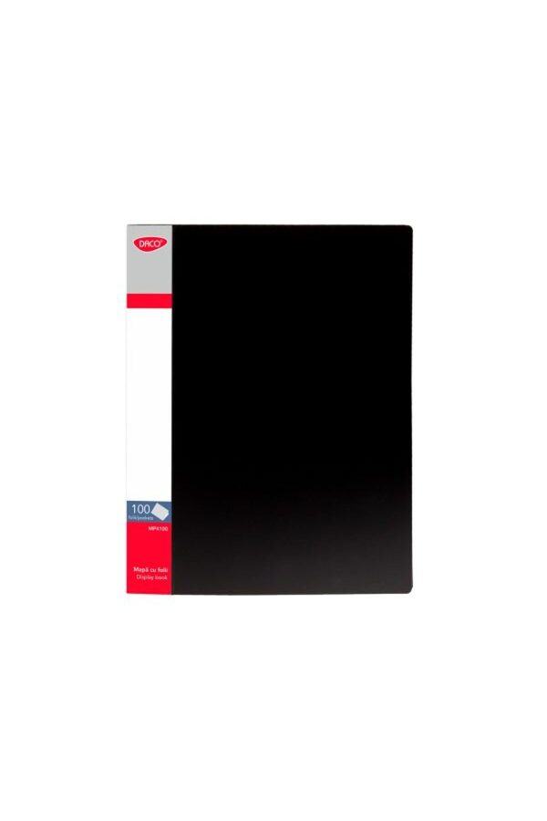 daço-A4 Folder with Sheets, Color Black, Material Plastic, 100 Sheets/Set 1