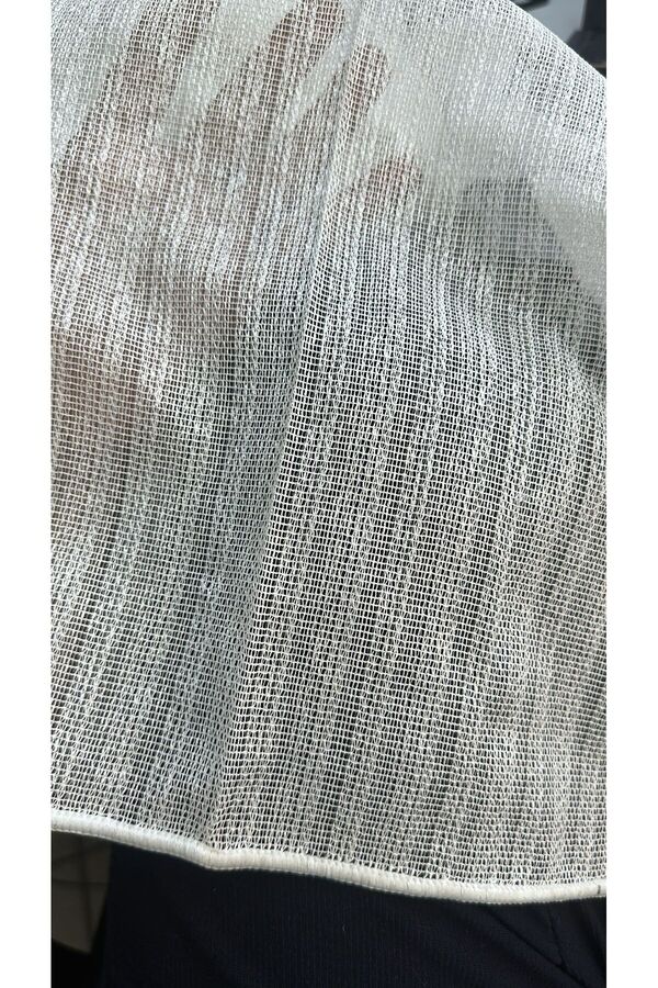 Storlant-Aether - Transparent Curtain with Mesh Knit Effect | Heavyweight, 1/3 Pleated, No Ironing Required 1