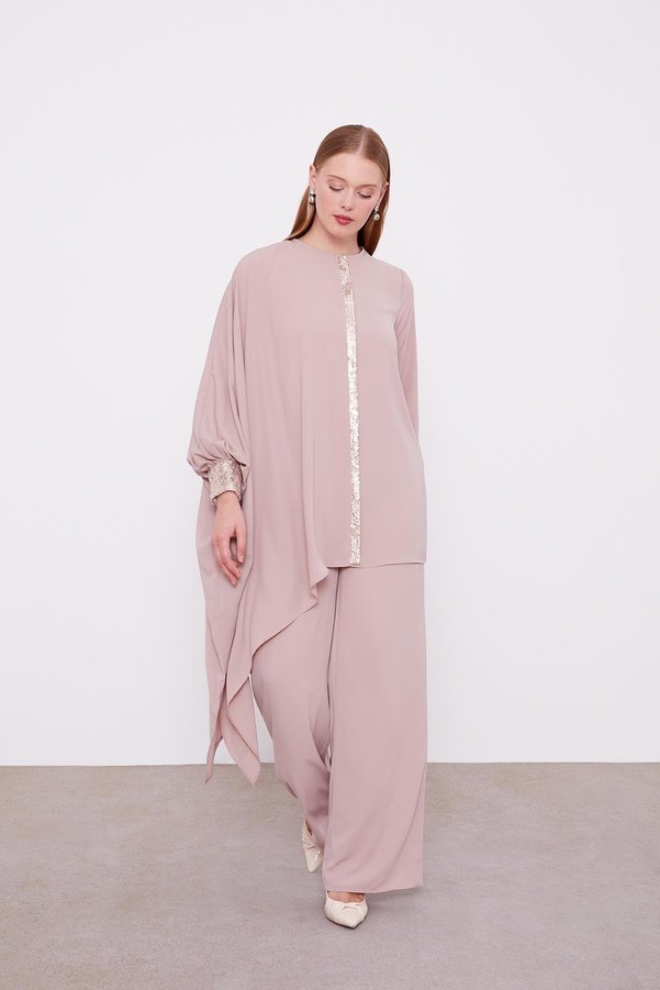 Levidor Mink Sequin Detail Tunic Set