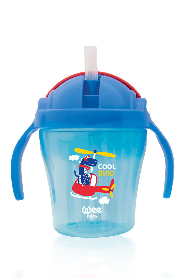 Wee Baby Pipetli Bardak 200 ml Mavi