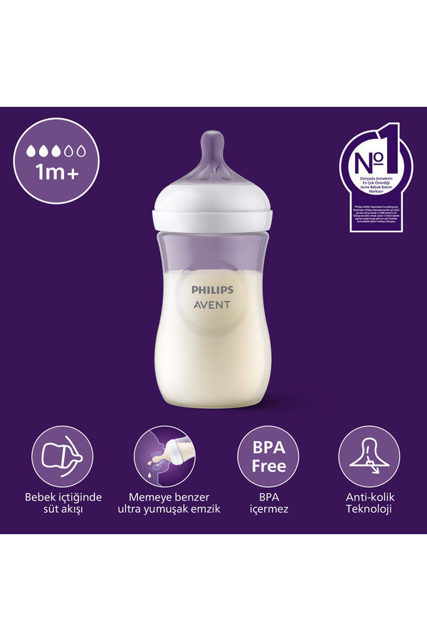 Philips Avent Doğal Tepkili Pp Biberon 260ml 3-6 Ay Scy903/01