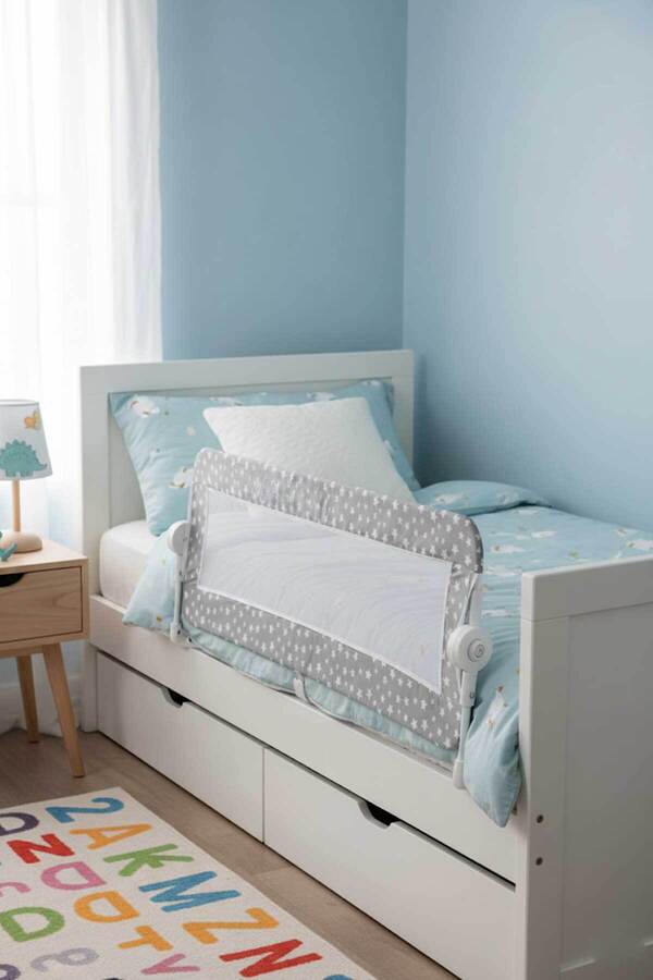 RevuBaby Festival Pratik Katlanır Çocuk & Bebek Yatak Bariyeri Bebek Düşme Önleyici Yatak Korkuluğu