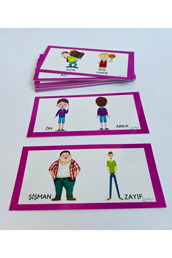 Loyameri Kidsshop ZIT ANLAMLI KELİME KARTLARI 30 KART OKULÖNCESİ ÖZEL EĞİTİM ETKİNLİK