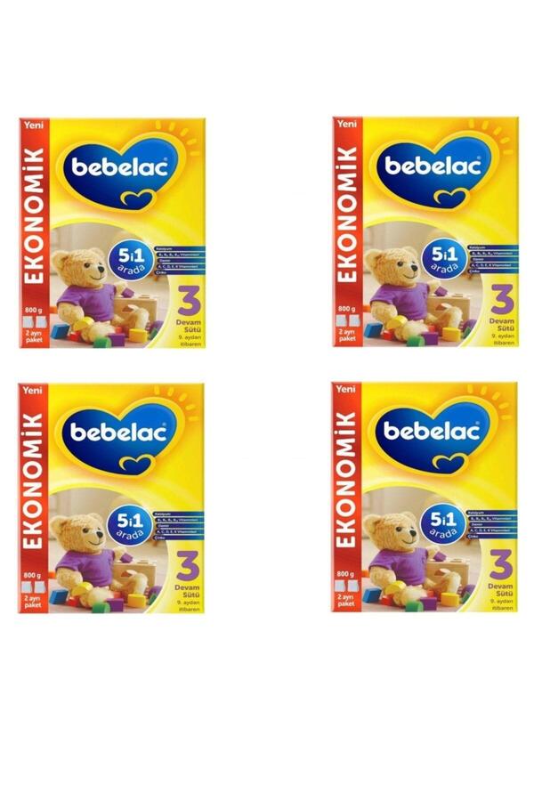 Bebelac 3 Numara Devam Sütü 800 Gr X 4 Adet