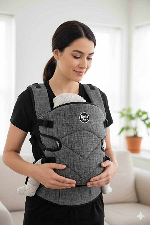 RevuBaby Relax Bel Destekli Bebek Kangurusu Çift Yönlü Kanguru - Ana Kucağı