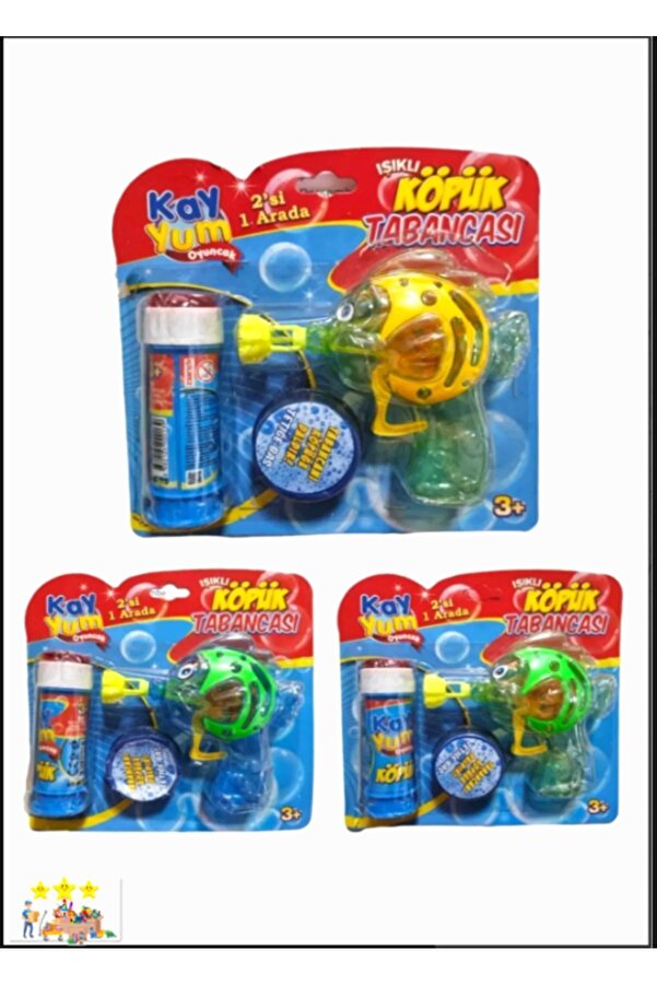 teknotrust Çocuklar İçin Renkli Işıklı Köpük Tabancası Eğlenceli ve Eğitici 1 Adet