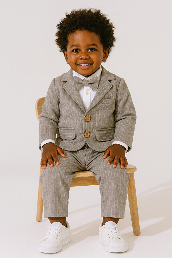 tinytrends Erkek Bebek&Çocuk Exclusive Cut Luxury Zıbınlı Gömlek Ceketli Takım Elbise Mevlüt Düğün Party