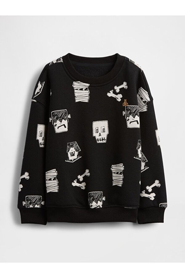 GAP Erkek Bebek Siyah VintageSoft Halloween Sweatshirt