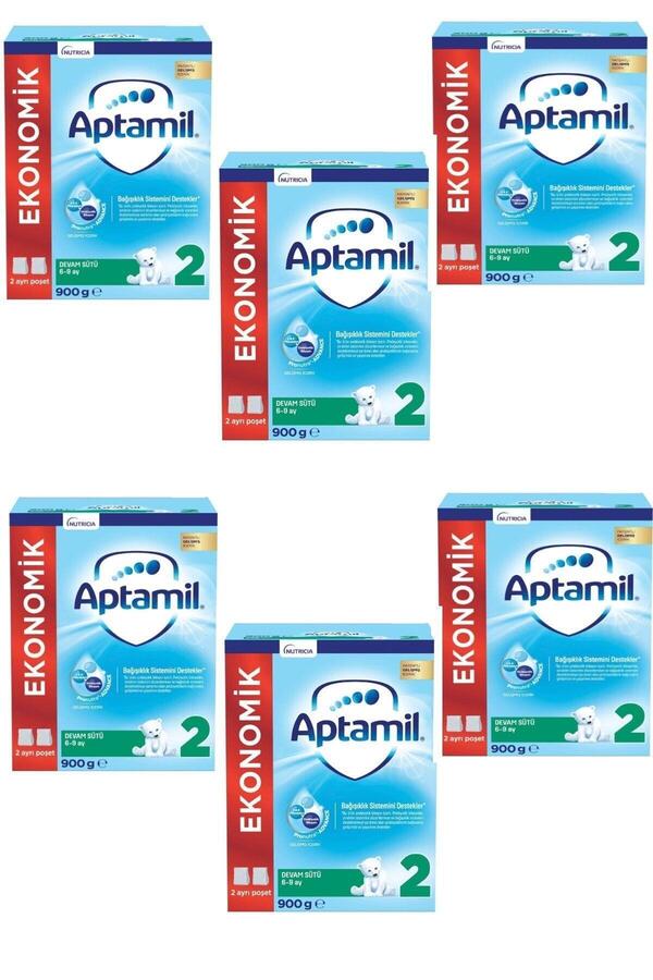 Aptamil Devam Sütü 2 Numara 6-9 Ay 6'lı Paket 900 Gr
