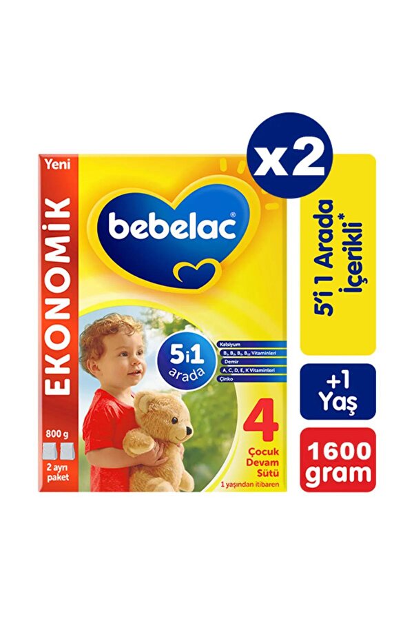Bebelac 4 Çocuk Devam Sütü 800 gr X 2 Adet