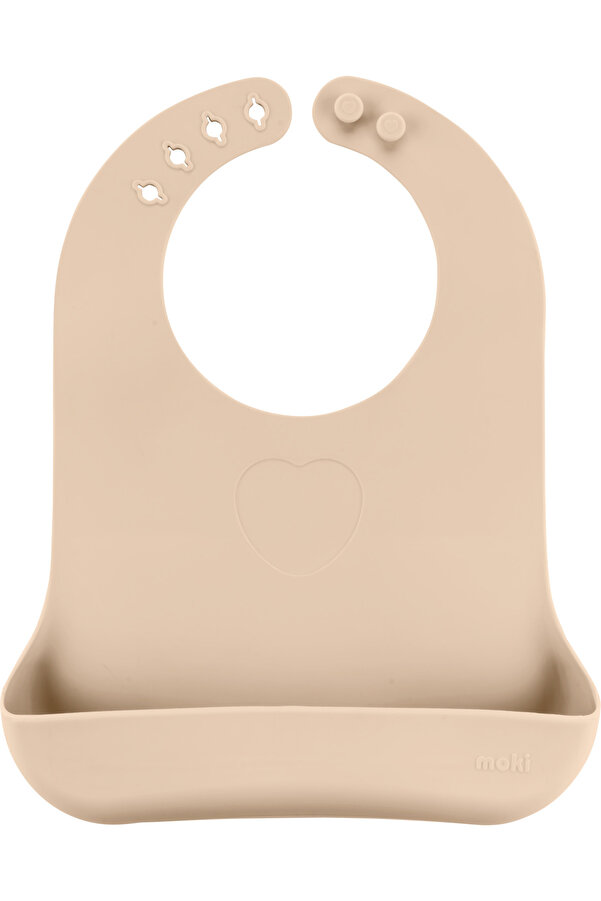 Moki Silikon Mama Önlüğü Latte Bej