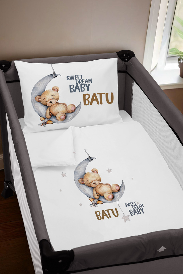 Homamia Isme Özel 75x120 Park Yatak Beşik Nevresim Takımı