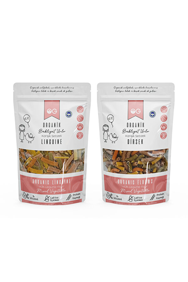 OG natural Bakliyat Unlu Makarna Seti 2'li +8 Ay