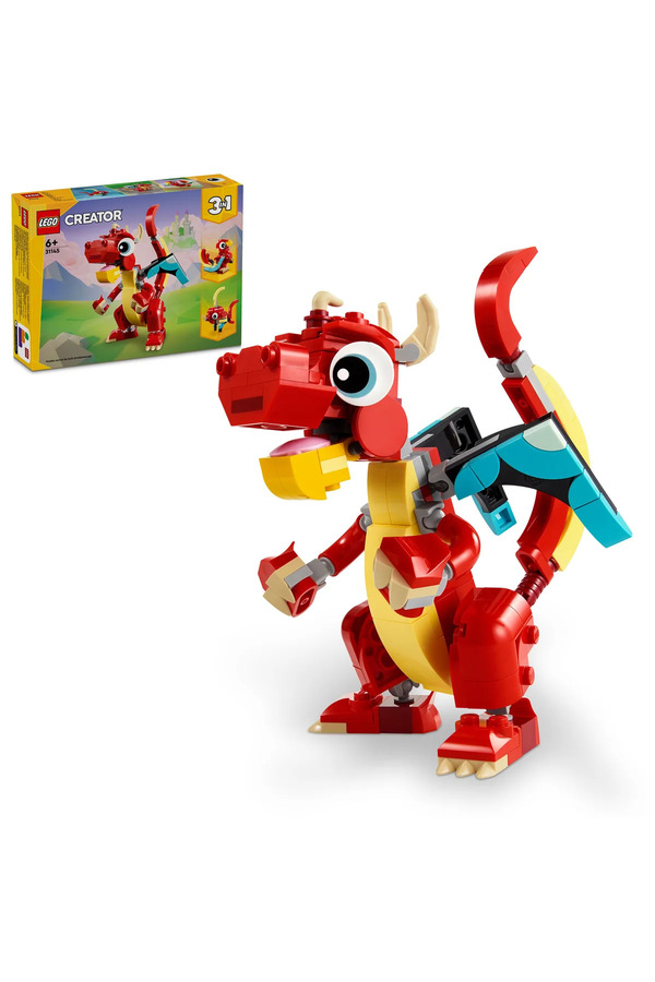 LEGO ® Creator 3’ü 1 Arada Kırmızı Ejderha 31145 - 6+ Çocuklar için Yaratıcı Oyuncak Yapım Seti (149P)