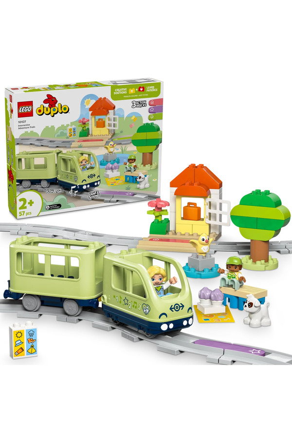 LEGO ® DUPLO® Kasabası İnteraktif Macera Treni 10427 - 2+ Çocuklar için Eğitici Oyuncak Yapım Seti (57P)