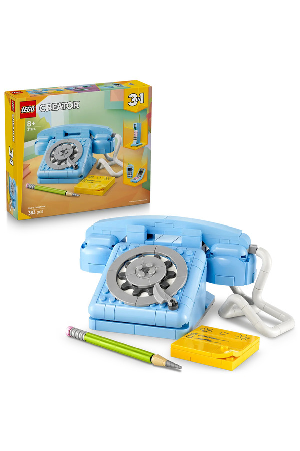 LEGO ® Creator 3'ü 1 Arada Retro Telefon 31174 - 8+ Çocuklar için Yaratıcı Oyuncak Yapım Seti (383P)