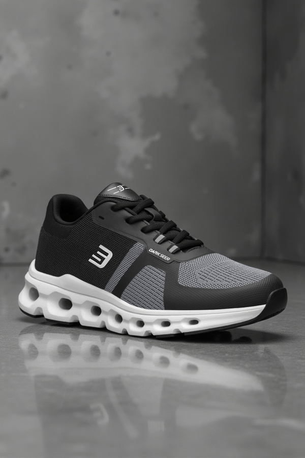 Dark Seer DS XR-RUN Unisex Sneakers, Black/Smoke Gray