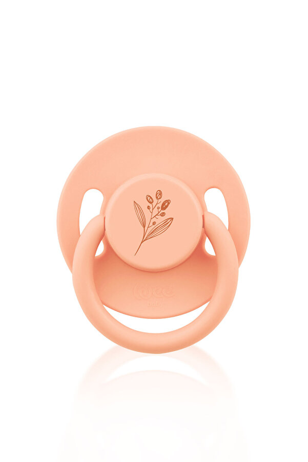 Wee Baby Pure Yuvarlak Uçlu Kauçuk Emzik No:2 Somon 6-18 Ay
