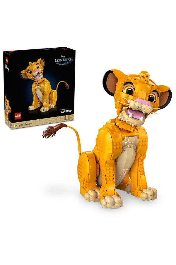 LEGO ® ǀ Disney Genç Aslan Kral Simba 43247 – Yetişkinler için Yaratıcı Hayvan Figürü Yapım Seti (1445P)