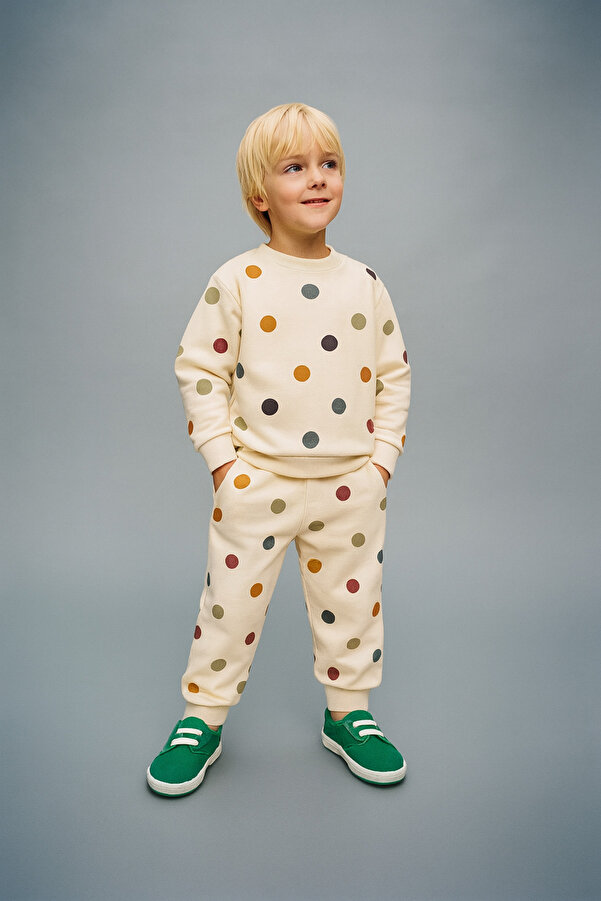 Mai Perla Organik Kumaş Desenli 2'li Unisex Bebek Takım