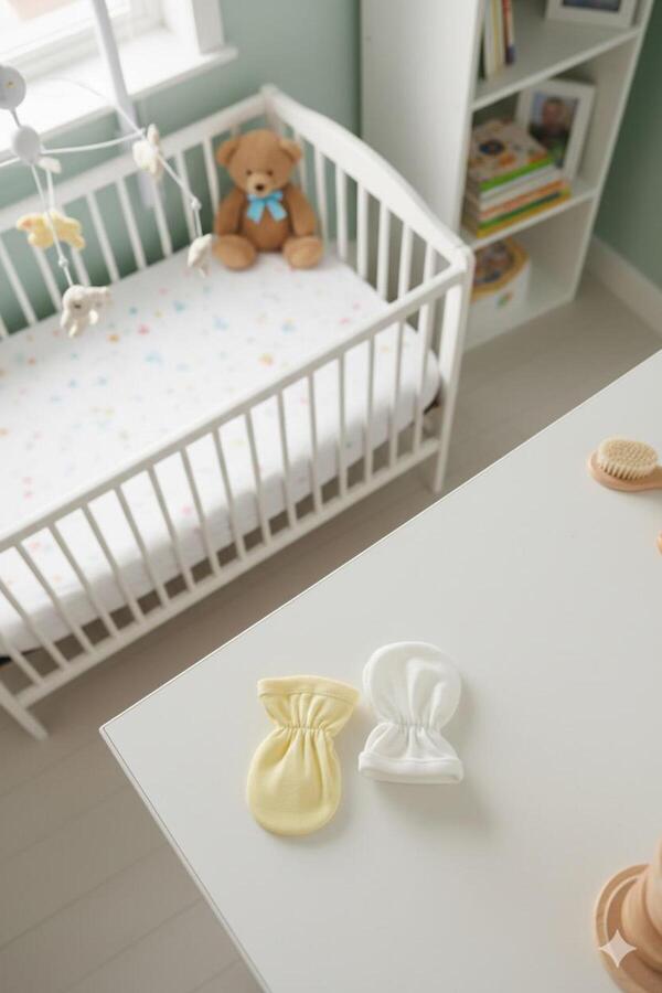 Baby Bakkal Eni Doğan 2li Bebek Penye Tırnak Eldiveni