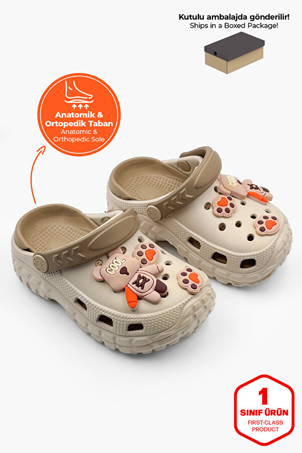 Beınsteps Çocuk Terlik Emoji Figürlü Okul Kreş Plaj Havuz Günlük Unisex Çocuk Terlik & Sandalet