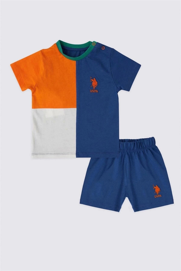 U.S. Polo Assn. Erkek Bebek 2 Lı Kısa Kol T-shırt Takım - Cobalt
