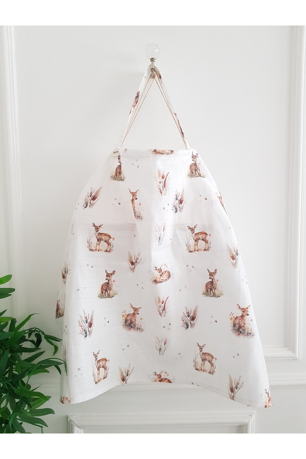 ib ilkimbebe Emzirme Önlüğü Balenli Müslin Konforlu , Puset Örtüsü - 70x100 Cm , Anne Bebek Ürünleri, Yenidoğan