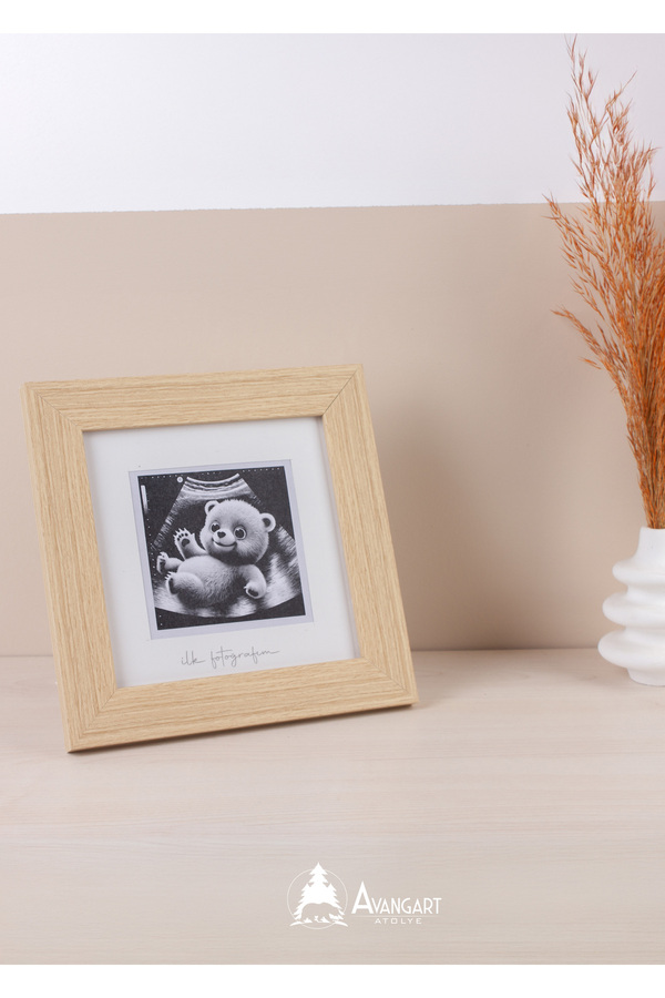 AVANGART ATÖLYE İlk Fotoğrafım Ultrason Çerçevesi - AÇIK MEŞE -