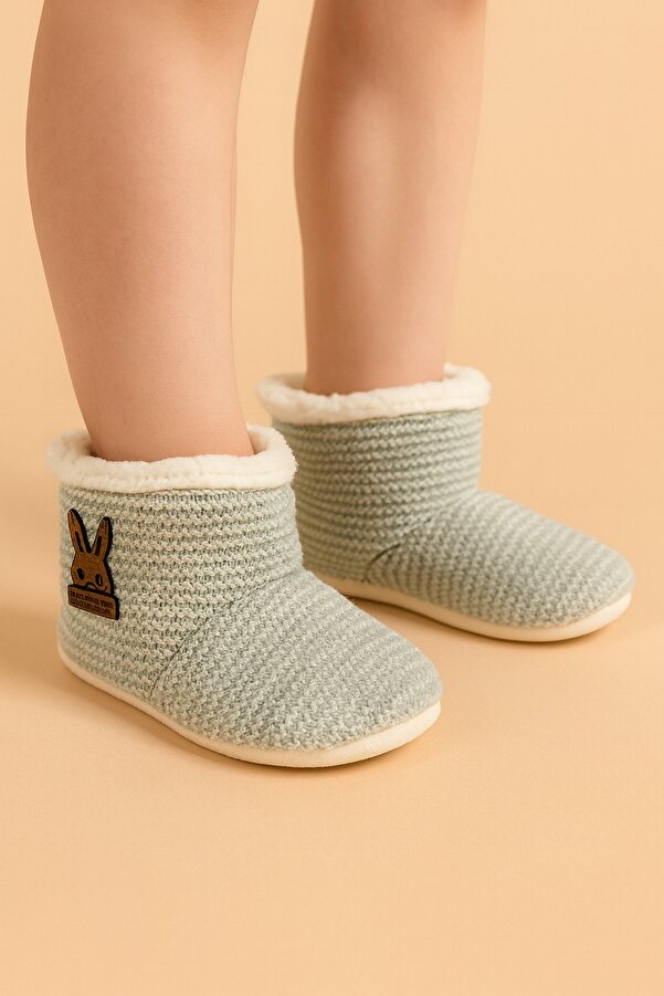 dinamik çocuk Bebek Panduf Patik Triko Wellsoftlu Kaydırmaz Taban (Tabanölçü 13cm) Ev Botu Terliği Kreş Ayakkabısı