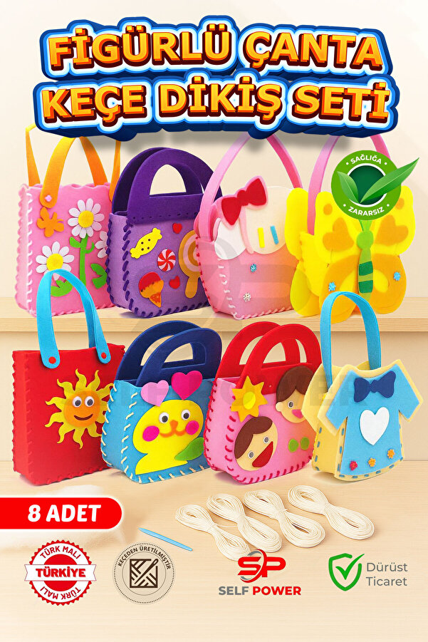 Self Power Keçe Dikiş Seti Yeni Başlayanlar İçin Dikiş Öğrenmek İçin Mükemmel El Sanatları Malzemeleri