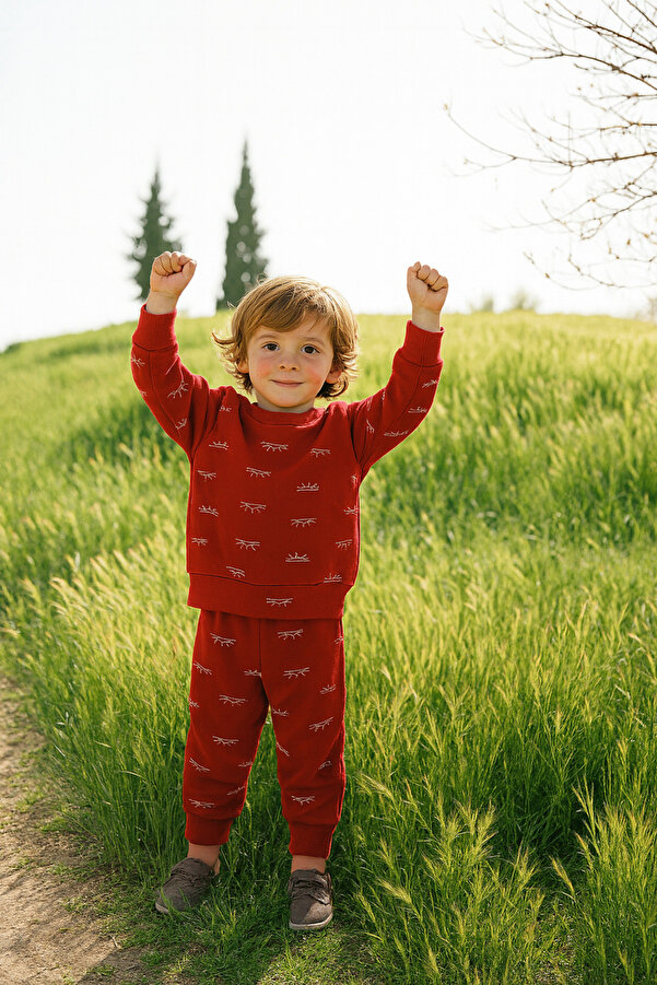 Mai Perla Alt Üst Güneş Desenli 2 li Bebek Takımı