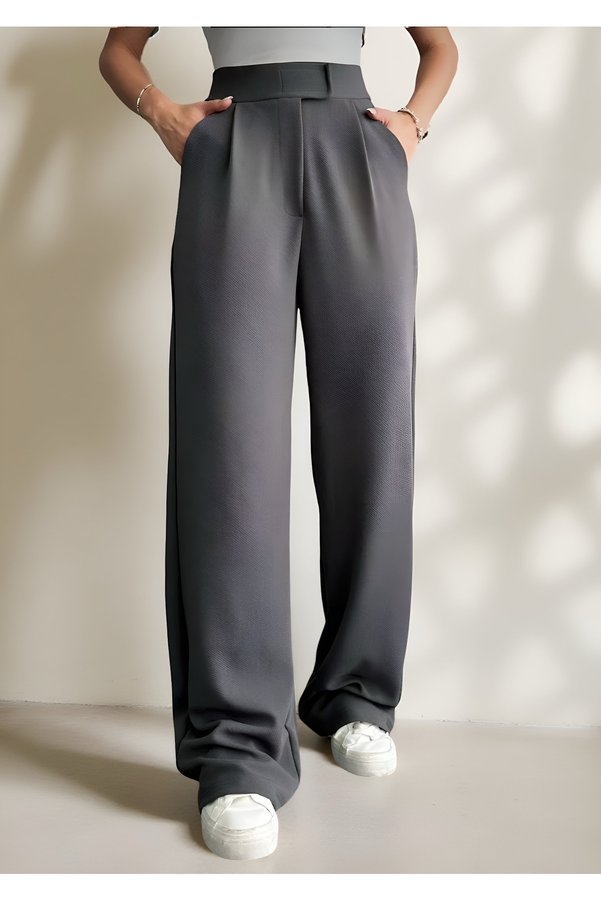 KAPHONE Women's Velcro Closure High Waist Palazzo Pants