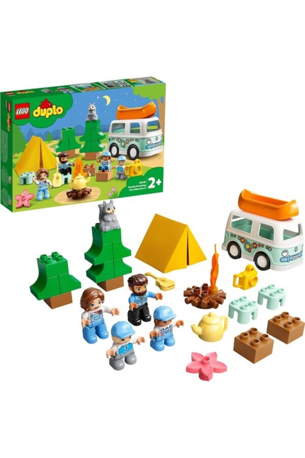 LEGO DUPLO Kasabası Ailece Karavan Macerası 10946 - Kamp Temalı Yaratıcı Oyuncak Yapım Seti (30 Parça)