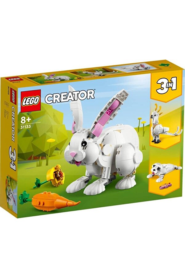 LEGO ® Creator 3’ü 1 Arada Beyaz Tavşan 31133-8 Yaş Ve Üzeri Çocuklar Için Kakadu Papağanı Ve Beyaz F