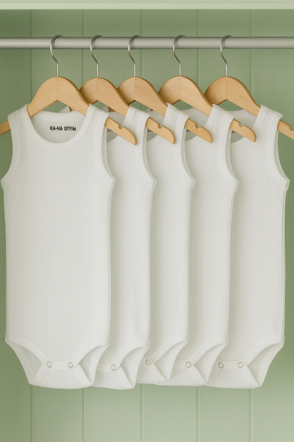 KA-HA Giyim %100 Pamuklu Çıtçıtlı Bebek Body Zıbın / Pamuklu Bebek Atlet / Bebek Çıtçıtlı / Organik