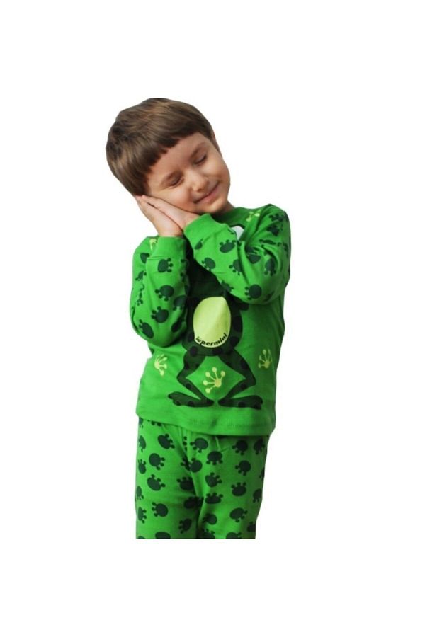 Süpermini-Children's Pajama Set with Frog Figure 4 5 6 Years 1