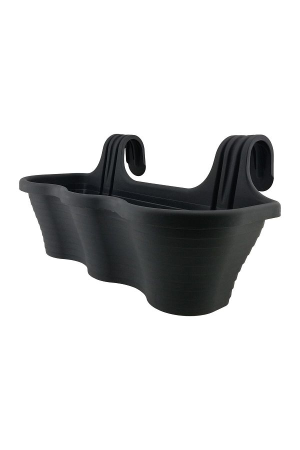 femen-10 Liter Anthracite Chubby Flower Pot - Hanging Balcony Flower Pot 1