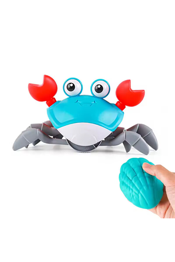 Tıfıl Toys Işıklı Müzikli Mavi Uzaktan Kumandalı Fonksiyonel Yan Yürüyen Çılgın Sevimli Yengeç - 6721E