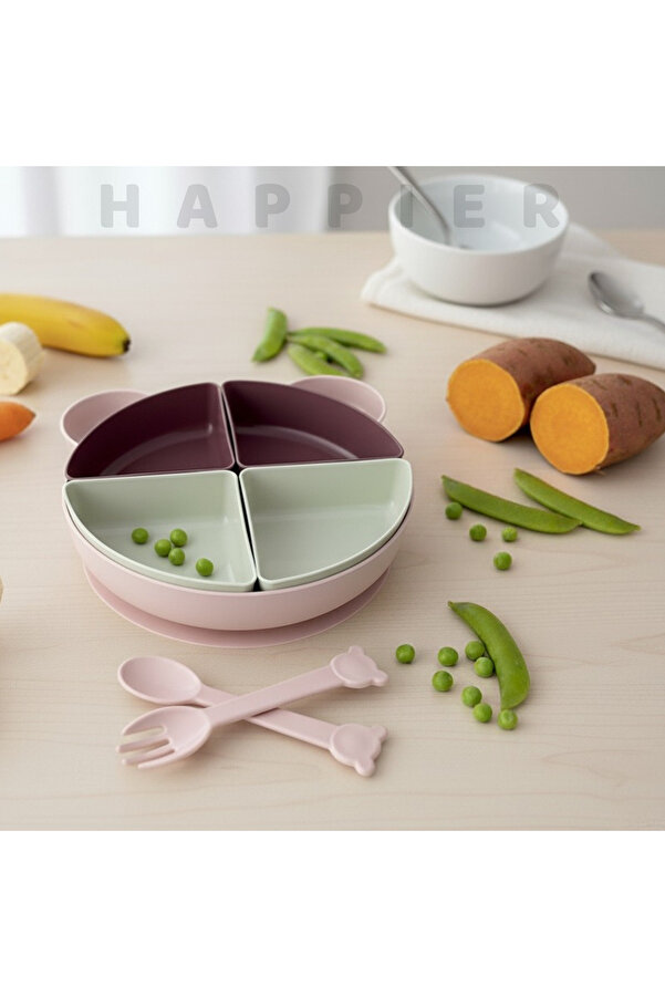 happier Bebek Mama Tabağı Seti- 7 parça