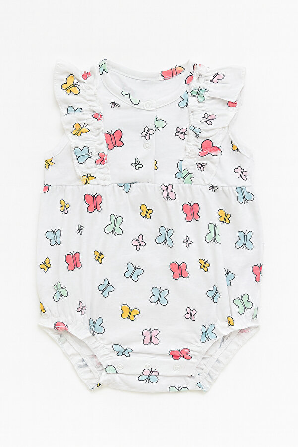 For My Baby Kız Bebek Body Atlet Kol Desenli