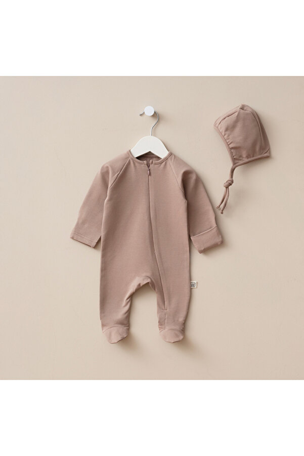 Minimus Yeni Doğan Kız ve Erkek Bebek Pamuklu Fermuarlı Tulum Set Hastane Çıkışı Özel Gün Hediye Takım