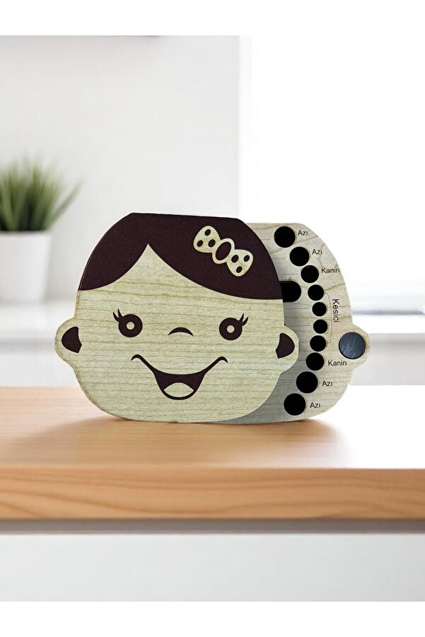 sly - Kız Bebek Süt Dişleri Göbek Bağı Ve Saç Saklama Anı Albüm Kutusu Bebek Hediyesi