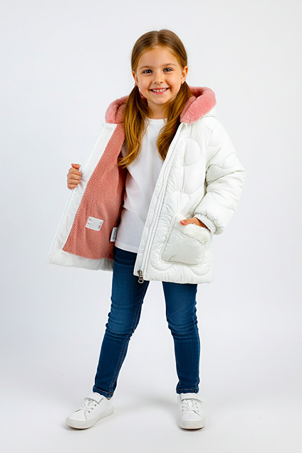 ekozmonot bebek tulumları Kız Bebek Mont Su Geçirmez İç Kısmı Kalın Welsoft Kapşonlu Kız Çocuk Mont