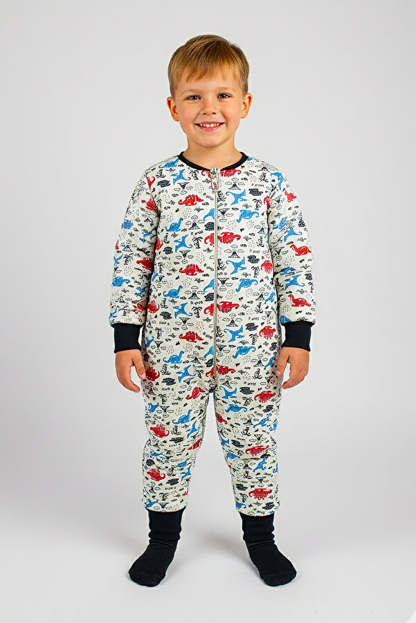 ekozmonot bebek tulumları %100 Pamuk Uyku Tulumu Bebek Ve Çocuk Uyku Tulumu - 1,5 Tog, Fermuarlı, Uzun Ribana