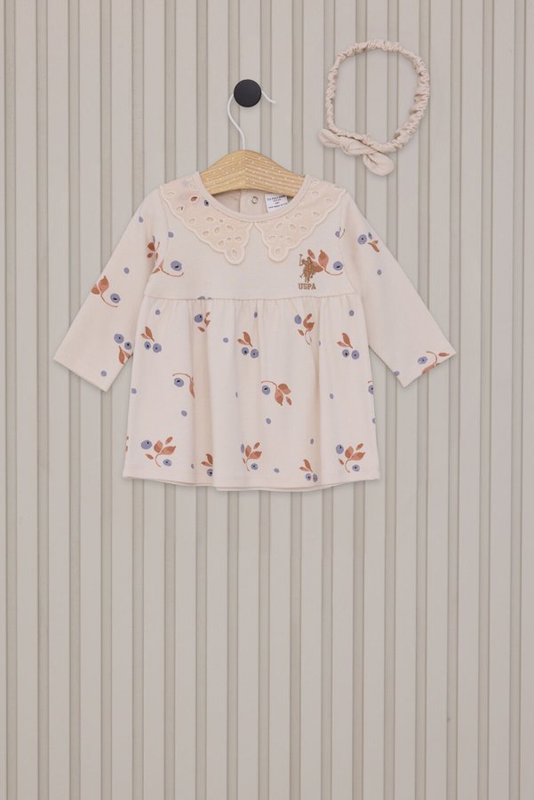 U.S. Polo Assn. Baby Girl Brown Dress