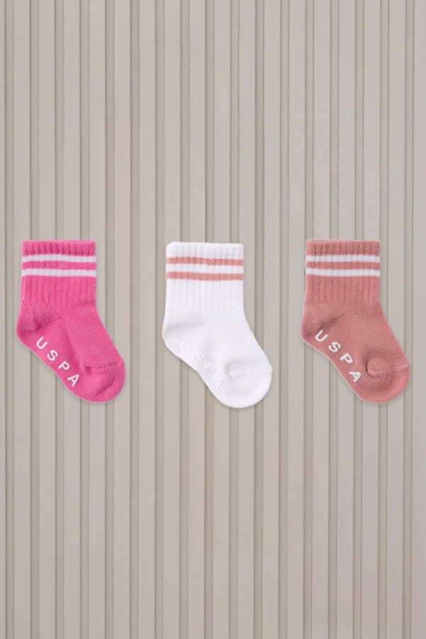 U.S. Polo Assn. Kız Bebek Beyaz Bebek Çorap