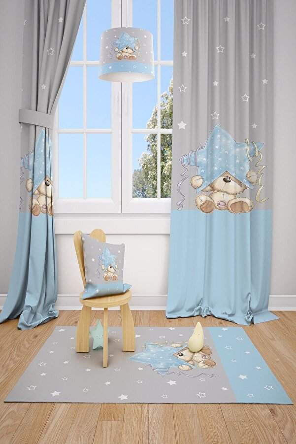 Talia Home Baby-2 Çocuk Ve Bebek Odası Fon Perdesi 2 Kanat Tla-138