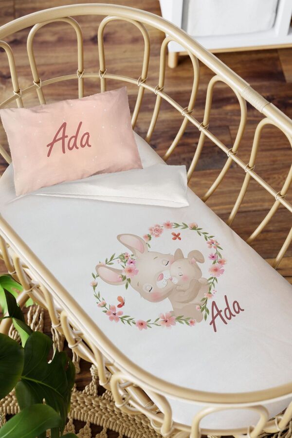 Homamia Isme Özel Anne Yanı 60x100 Beşik Uyku Nevresim Takımı