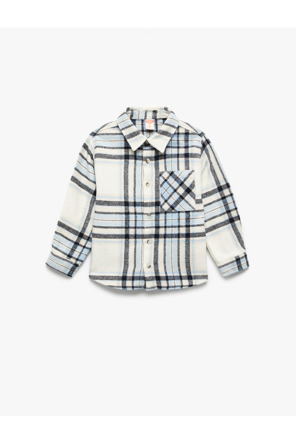 Koton Ekoseli Tek Cepli Uzun Kollu Oduncu Gömlek